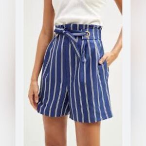 NWT Anthropologie Stripe Paperbag Shorts Sz 4‎